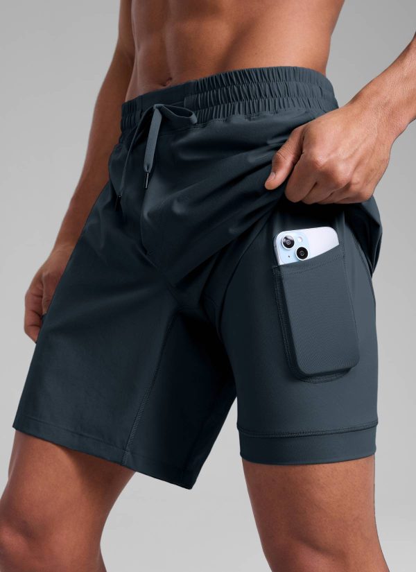Feathery-Fit Athletic Shorts 7''- Lined
